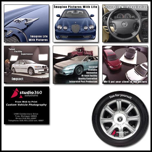Promo slideshow images and CD design for Autodata photography studio