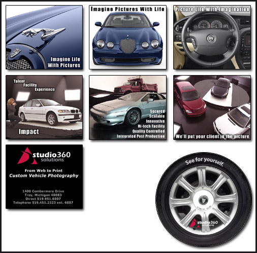 Promo slideshow images and CD design for Autodata photography studio